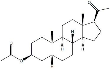 Pregnan-20-one,3-(acetyloxy)-, (3b,5b)- Struktur