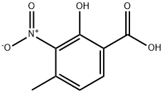 2-Hydroxy-4-methyl-3-nitro-benzoic acid Struktur