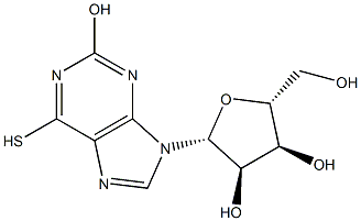 Xanthosine, 6-thio- Struktur