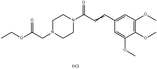 (E)-4-(3,4,5-Trimethoxycinnamoyl)-1-piperazineacetic acid hydrochloride Struktur