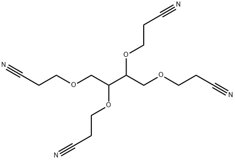 Propanenitrile,3,3',3'',3'''-[1,2,3,4-butanetetrayltetrakis(oxy)]tetrakis- (9CI) Struktur