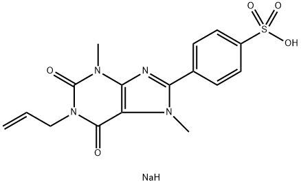 1-Allyl-3,7-dimethyl-8-p-sulfophenylxanthine Sodium Salt Struktur