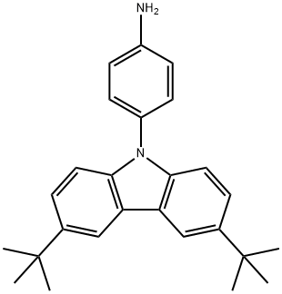 9-(4-苯胺基)-3,6-二叔丁基咔唑 結構式