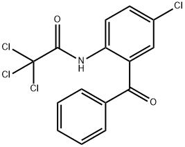 Acetamide,N-(2-benzoyl-4-chlorophenyl)-2,2,2-trichloro- Struktur