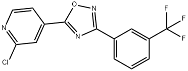 5-(2-chloropyridin-4-yl)-3-(3-(trifluoromethyl)phenyl)-1,2,4-oxadiazole Struktur