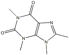 1H-Purine-2,6-dione,3,9-dihydro-1,3,8,9-tetramethyl- Struktur