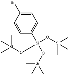 4-BROMOPHENYLTRIS(TRIMETHYLSILOXY)SILANE Struktur