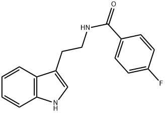 4-fluoro-N-[2-(1H-indol-3-yl)ethyl]benzamide Struktur