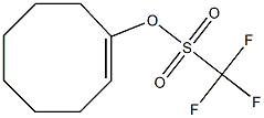 Methanesulfonic acid,1,1,1-trifluoro-, 1-cycloocten-1-yl ester Struktur