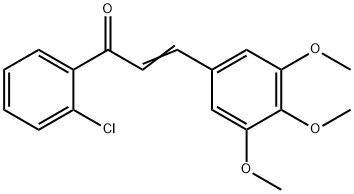 (2E)-1-(2-chlorophenyl)-3-(3,4,5-trimethoxyphenyl)prop-2-en-1-one Struktur