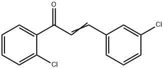 (2E)-1-(2-chlorophenyl)-3-(3-chlorophenyl)prop-2-en-1-one Struktur