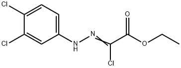 ethyl (2Z)-2-chloro-2-[2-(3,4-dichlorophenyl)hydrazin-1-ylidene]acetate Struktur