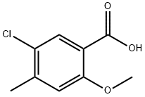 5-Chloro-2-methoxy-4-methyl-benzoic acid Struktur