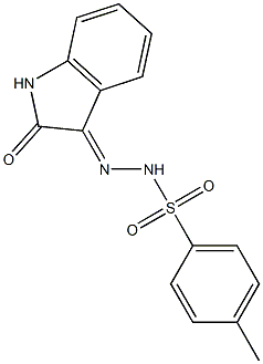 Benzenesulfonic acid,4-methyl-, 2-(1,2-dihydro-2-oxo-3H-indol-3-ylidene)hydrazide Struktur