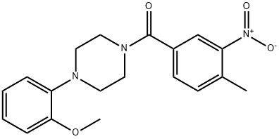 [4-(2-methoxyphenyl)piperazin-1-yl](4-methyl-3-nitrophenyl)methanone Struktur