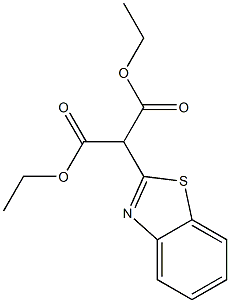 Propanedioic acid, 2-benzothiazolyl-, diethyl ester Struktur