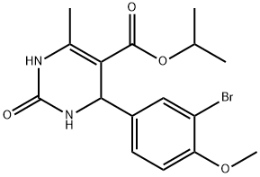 isopropyl 4-(3-bromo-4-methoxyphenyl)-6-methyl-2-oxo-1,2,3,4-tetrahydropyrimidine-5-carboxylate Struktur