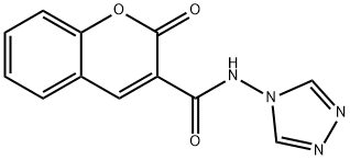 2-oxo-N-(1,2,4-triazol-4-yl)chromene-3-carboxamide Struktur