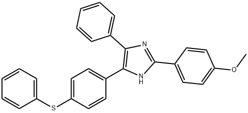 2-(4-methoxyphenyl)-4-phenyl-5-(4-phenylsulfanylphenyl)-1H-imidazole Struktur