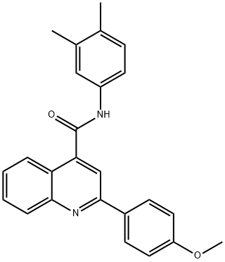 N-(3,4-dimethylphenyl)-2-(4-methoxyphenyl)quinoline-4-carboxamide Struktur