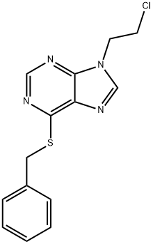 9H-Purine,9-(2-chloroethyl)-6-[(phenylmethyl)thio]- Struktur