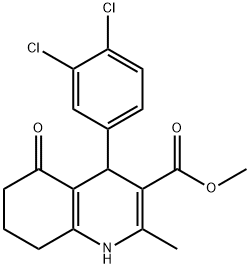 methyl 4-(3,4-dichlorophenyl)-2-methyl-5-oxo-1,4,5,6,7,8-hexahydroquinoline-3-carboxylate Struktur