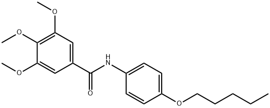 3,4,5-trimethoxy-N-[4-(pentyloxy)phenyl]benzamide Struktur