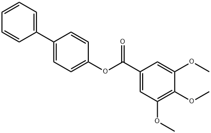 4-biphenylyl 3,4,5-trimethoxybenzoate Struktur