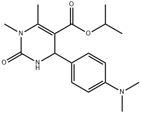 isopropyl 4-(4-(dimethylamino)phenyl)-1,6-dimethyl-2-oxo-1,2,3,4-tetrahydropyrimidine-5-carboxylate Struktur