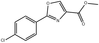 methyl 2-(4-chlorophenyl)-1,3-oxazole-4-carboxylate Struktur