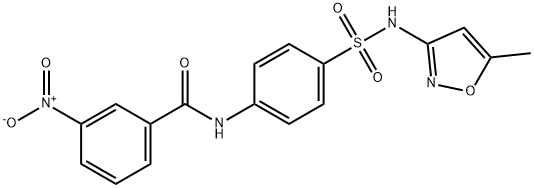 N-(4-(N-(5-methylisoxazol-3-yl)sulfamoyl)phenyl)-3-nitrobenzamide Struktur