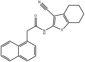 N-(3-cyano-4,5,6,7-tetrahydrobenzo[b]thiophen-2-yl)-2-(naphthalen-1-yl)acetamide Struktur