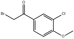 2-bromo-1-(3-chloro-4-methoxyphenyl)ethanone Struktur