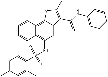 5-((2,4-dimethylphenyl)sulfonamido)-2-methyl-N-phenylnaphtho[1,2-b]furan-3-carboxamide Struktur