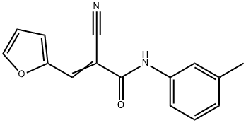 (E)-2-cyano-3-(furan-2-yl)-N-(m-tolyl)acrylamide Struktur