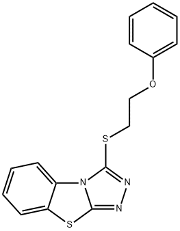 3-((2-phenoxyethyl)thio)benzo[4,5]thiazolo[2,3-c][1,2,4]triazole Struktur