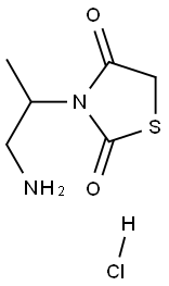 3-(1-aminopropan-2-yl)thiazolidine-2,4-dione hydrochloride Struktur