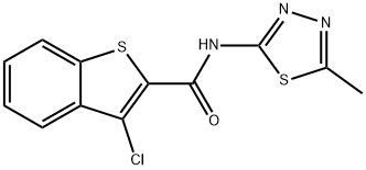 3-chloro-N-(5-methyl-1,3,4-thiadiazol-2-yl)-1-benzothiophene-2-carboxamide Struktur