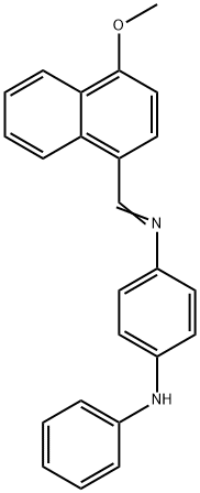 N-[(4-methoxy-1-naphthyl)methylene]-N'-phenyl-1,4-benzenediamine Struktur