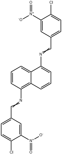 N,N'-bis(4-chloro-3-nitrobenzylidene)-1,5-naphthalenediamine Struktur