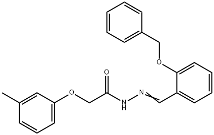 N'-[2-(benzyloxy)benzylidene]-2-(3-methylphenoxy)acetohydrazide Struktur