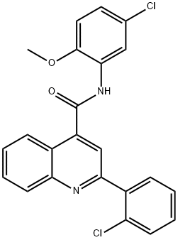 N-(5-chloro-2-methoxyphenyl)-2-(2-chlorophenyl)quinoline-4-carboxamide Struktur