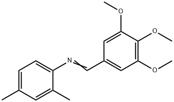 (2,4-dimethylphenyl)(3,4,5-trimethoxybenzylidene)amine Struktur