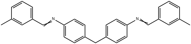 (3-methylbenzylidene)(4-{4-[(3-methylbenzylidene)amino]benzyl}phenyl)amine Struktur