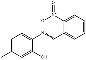 5-methyl-2-[(2-nitrobenzylidene)amino]phenol Struktur