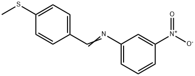 N-[4-(methylsulfanyl)benzylidene]-3-nitroaniline Struktur