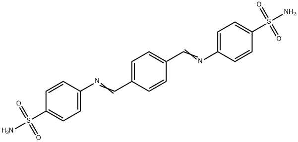 4,4'-[1,4-phenylenebis(methylylidenenitrilo)]dibenzenesulfonamide Struktur