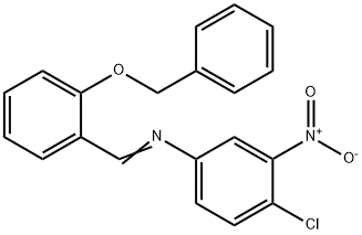 N-[2-(benzyloxy)benzylidene]-4-chloro-3-nitroaniline Struktur