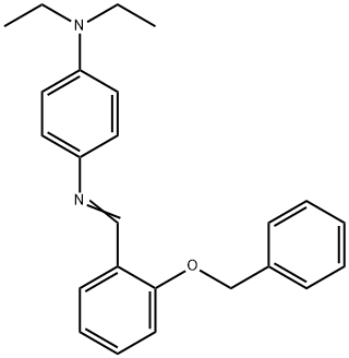 N'-[2-(benzyloxy)benzylidene]-N,N-diethyl-1,4-benzenediamine Struktur