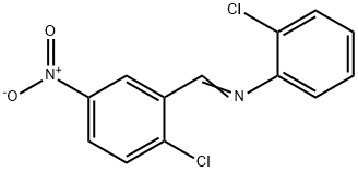 (2-chloro-5-nitrobenzylidene)(2-chlorophenyl)amine Struktur